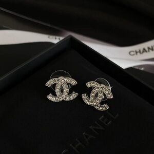 CHANEL Silver Earrings